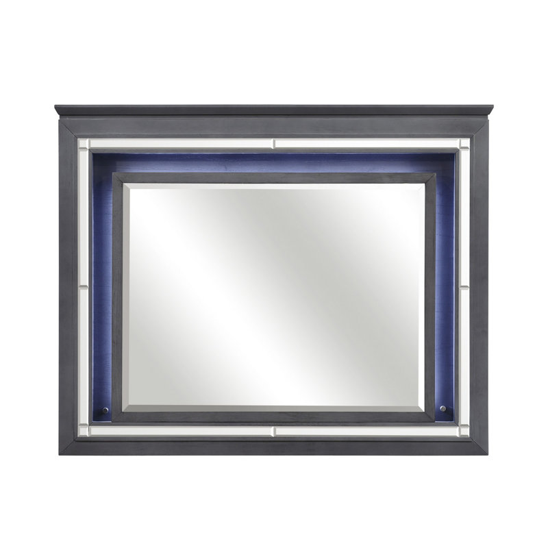 Miroir biseauté, Gris