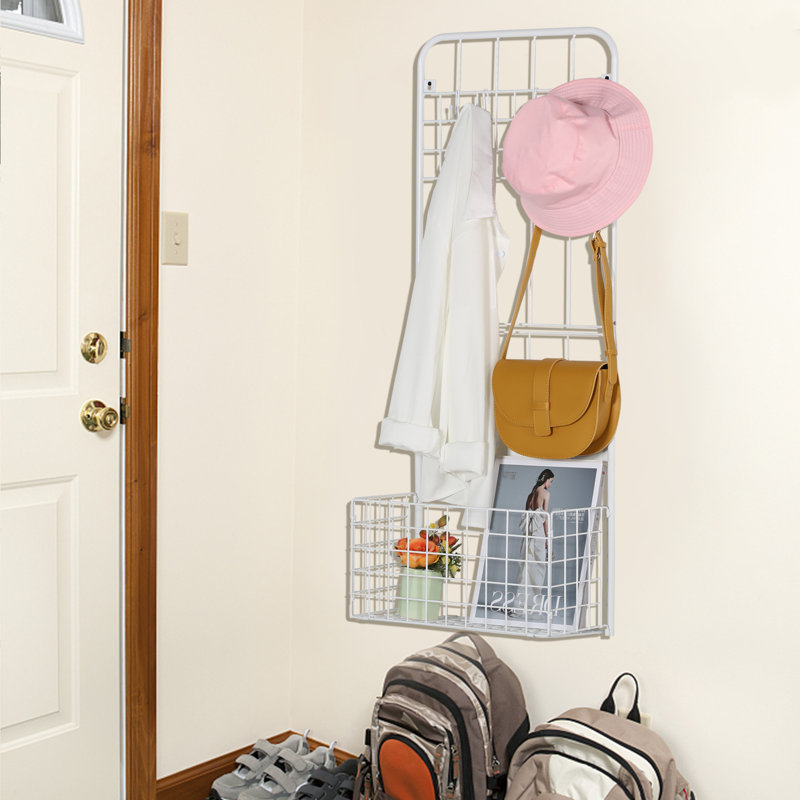 Rangement mural avec paniers Oakhur, Blanc