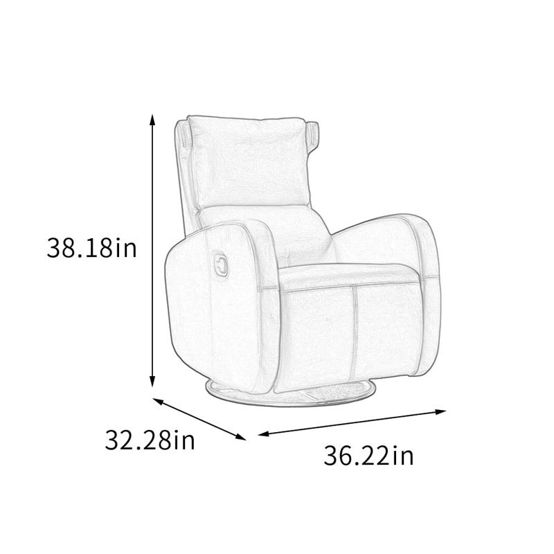 Fauteuil inclinable multifonctionnel en similicuir rouge