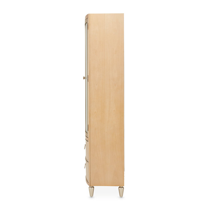 Villa Cherie Display Cabinet with LED Lighting, Caramel