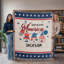 Couverture personnalisée avec nom God Bless America-128673404