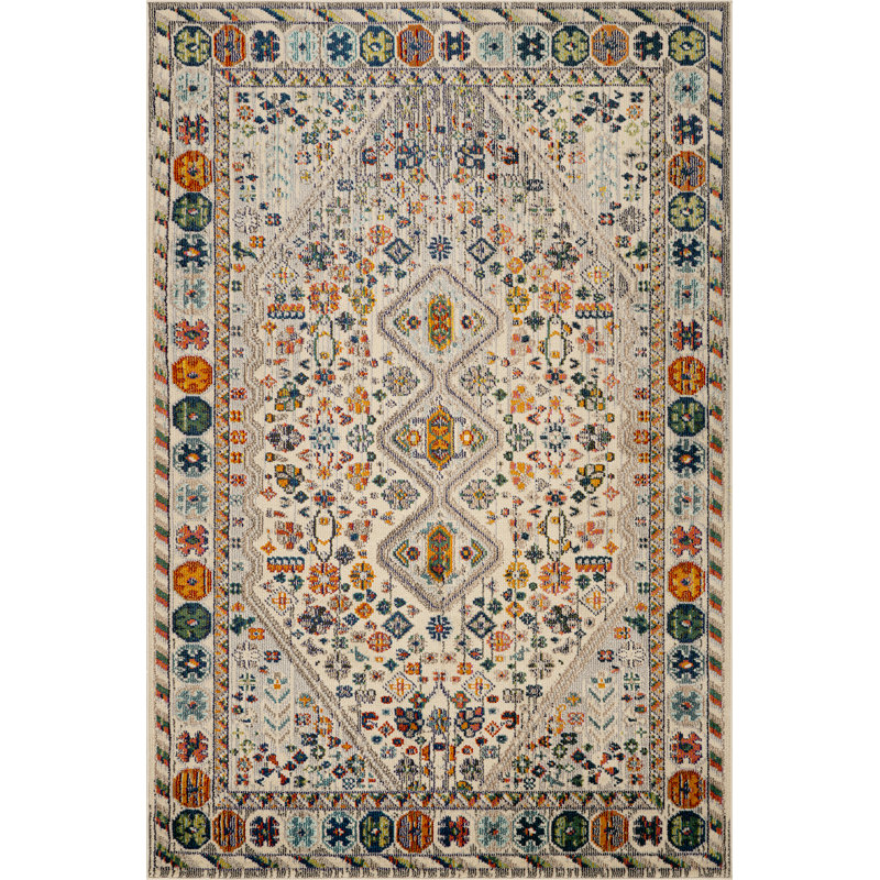  Tapis bohème coloré Erline, Rectangle 9' x 12'