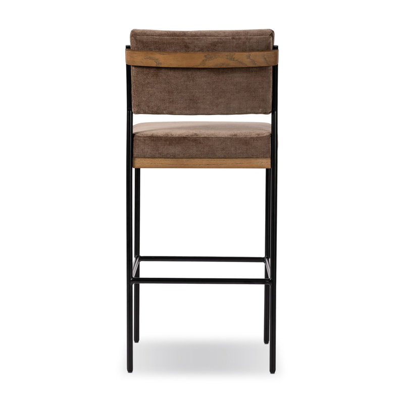 Ozma Bar & Counter Stool, Bar Stool (30.3" Seat Height), Altair Mushroom/Polyester