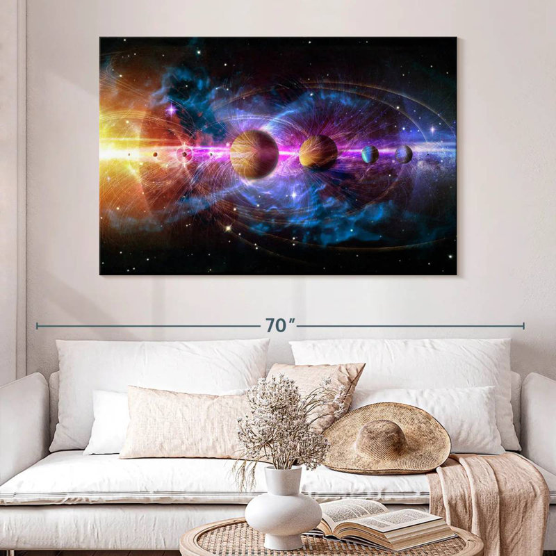 Oberle Solar System In Milky Way, 34" H x 51" W