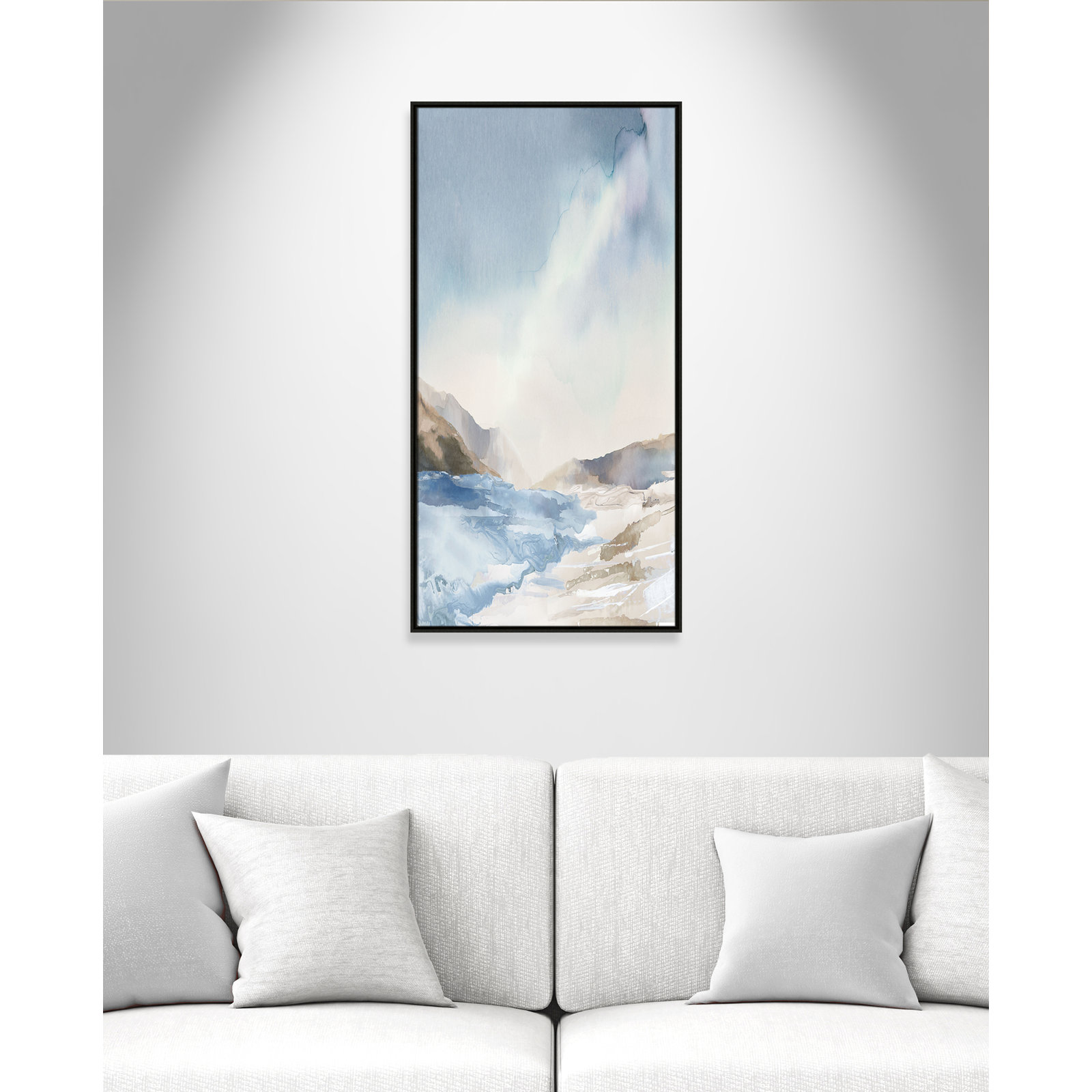 Coralie "Mystic Shores" Print, 49.5" H x 25.5" W, Espresso