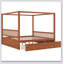 Wooden Canopy Bed With Storage Drawers-403243035-403243033
