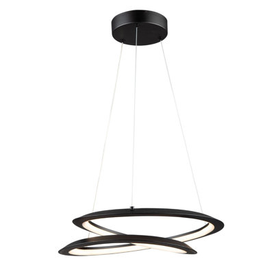  Luminaire suspendu 24 W DEL noir