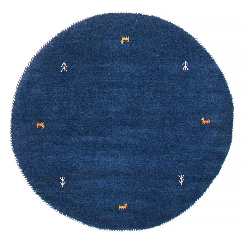 Kashkuli Gabbeh Navy Rug 3'10" x 3'10"
