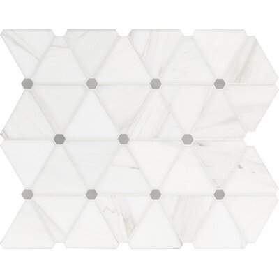 Bianco Dolomite Pinwheel 12 in. x 13.9 in. Polished Marble Mosaic Tile -  MSI, SMOT-BIANDOL-PINWP