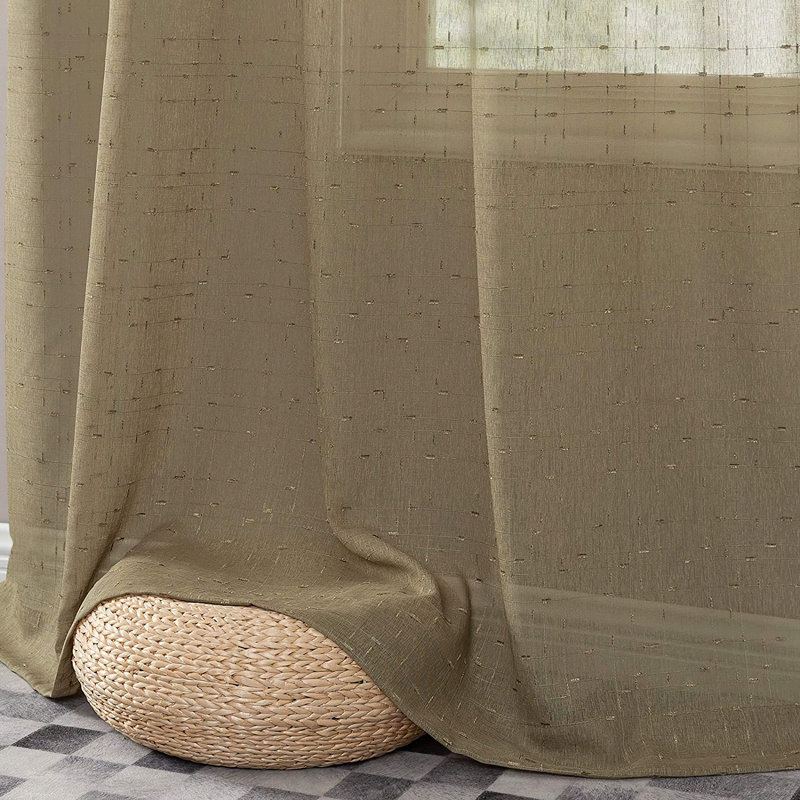 Voilage pour rideaux, l 52" x L 84", Taupe
