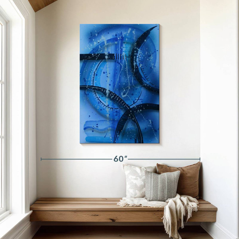 Avery Abstract Blue Tech, 45" H x 30" W