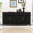  Deyanara Modern Sideboard Buffet Cabinet with Wavy Slatted Doors and Solid Wood Legs-1720530843