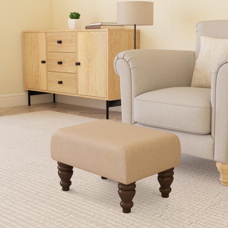 Autryville Wood Turned Leg, Mahogany, Ecru Beige, Poz