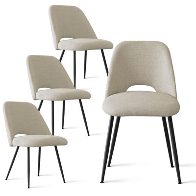 18.5" Seat Height Upholstered Full Back Side Dining Chair
