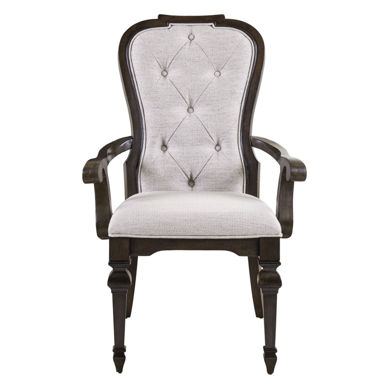 Chaise avec accoudoirs rembourrée Dillmon
