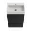 Meuble-lavabo autoportant pour salle de bain moderne 20 po rayé noir mat avec lavabo en céramique-1707298773