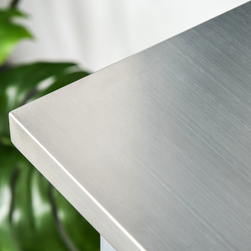 Îlot de cuisine mobile avec surface en acier inoxydable, 2 tablettes ouvertes, tiroirs, gris, pour un dessus de chariot polyvalent et polyvalent
