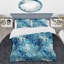 Ensemble de literie d'édredon Coastal, literie à motif mosaïque bleu océan - Turquoise mosaïque bleu océan I-131383158