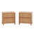 Wooden Nightstand With 3-Drawer, Multifunctional End Table Side Table With Metal Handle, Storage Cabinet With Wood Legs, Set Of Two