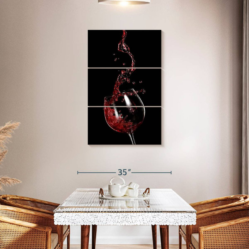 Yarlin Red Wine Splash, 45" H x 28" W