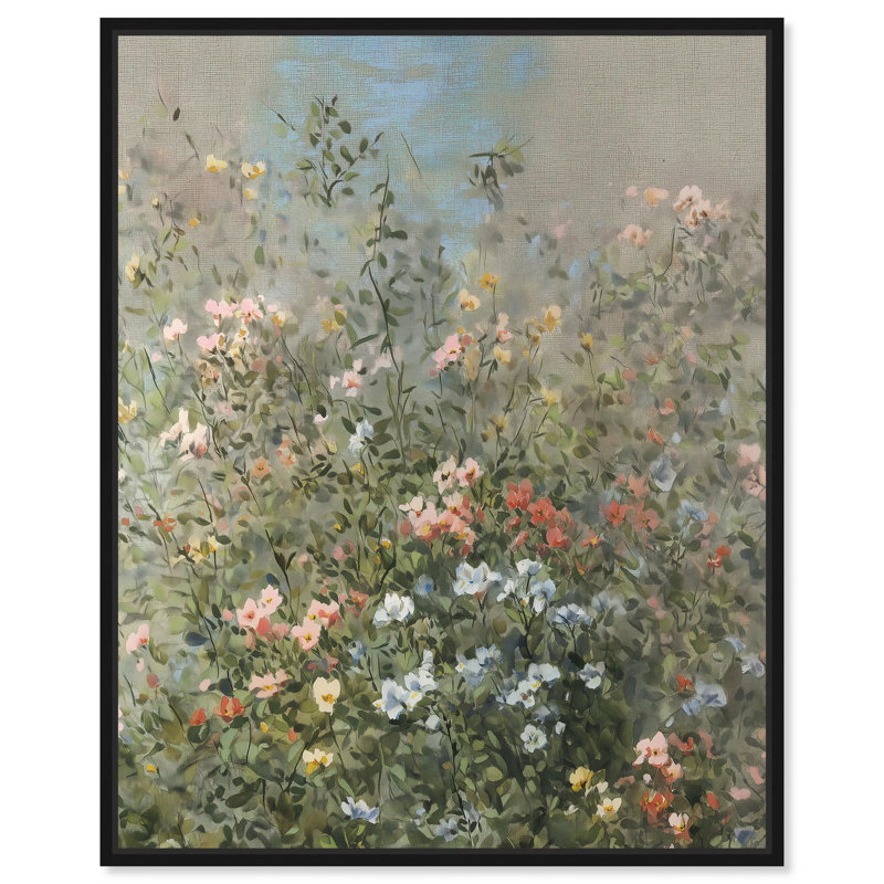 Impression sur toile «Intricate Blossoms» par Art Remedy, H 21 po x l 17 po, Structure noire