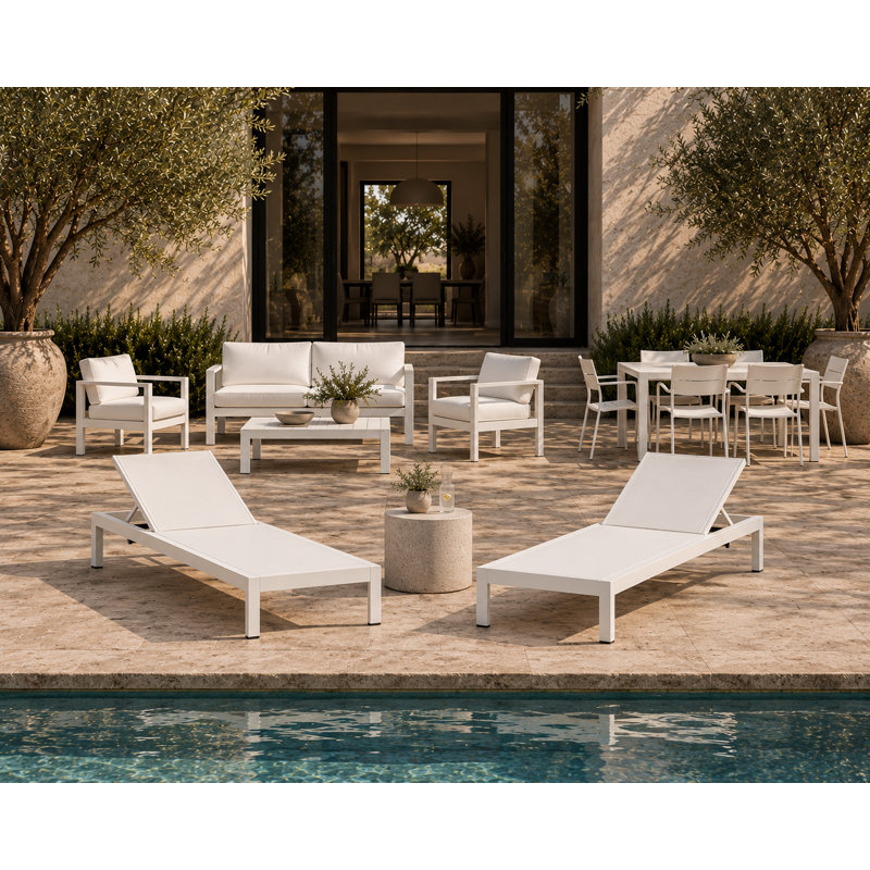 Ensemble de conversation d'extérieur en aluminium pour 12 personnes avec coussins Pangea Home Karen