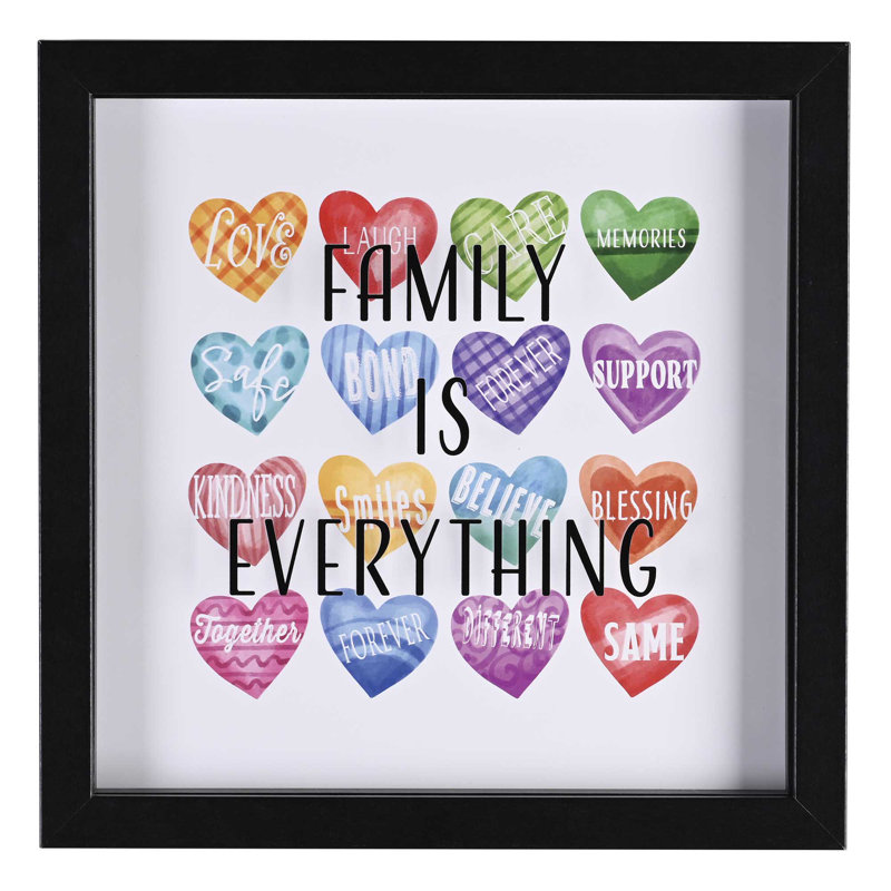 Art mural encadré «Family Is Everything»