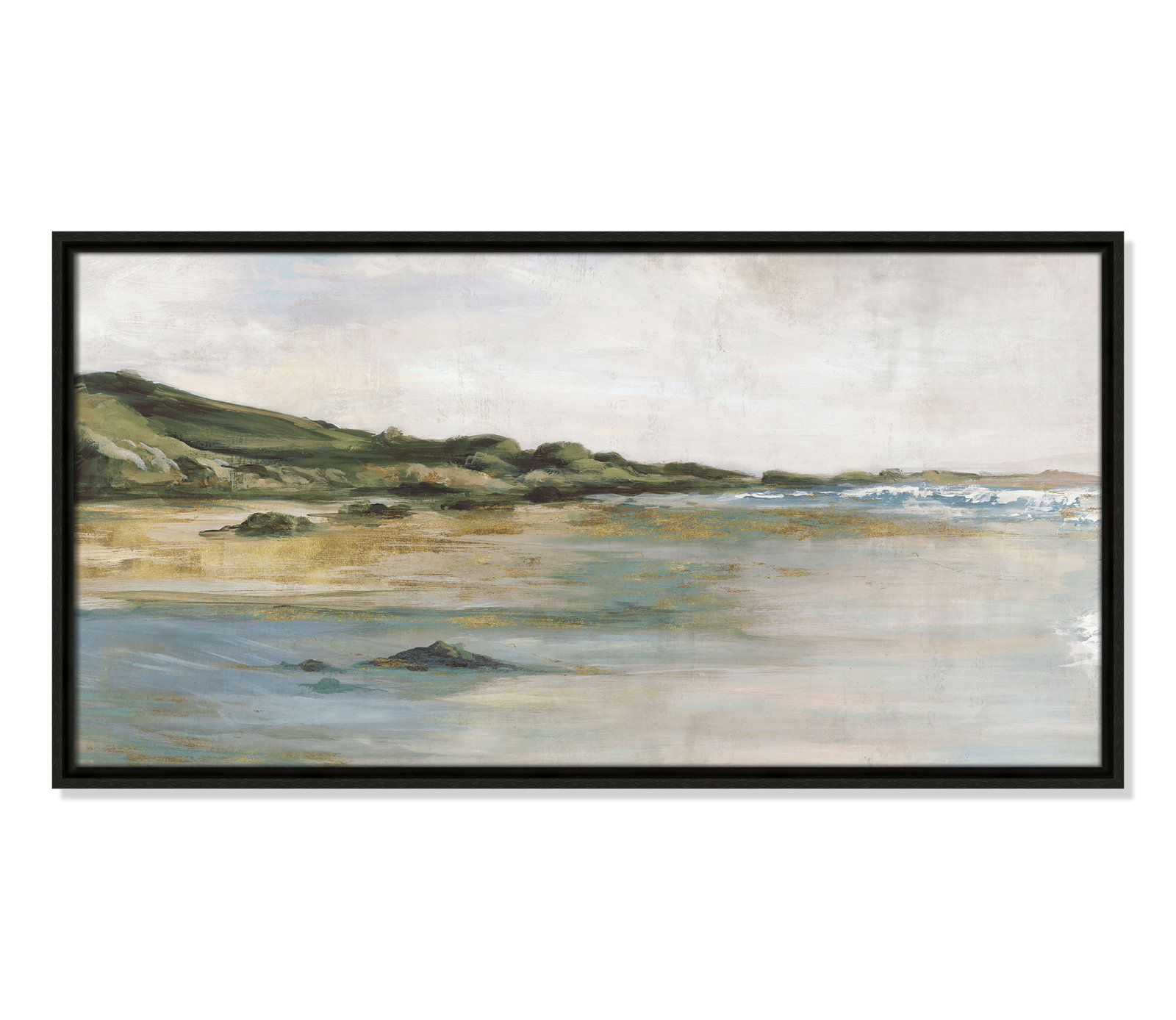 Cordoba "Tide's Edge" Print, 16.5" H x 31.5" W, Espresso