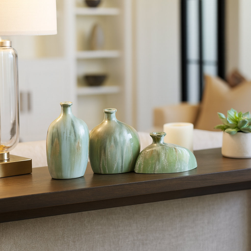Kielo Ceramic Table Vase, Ivory