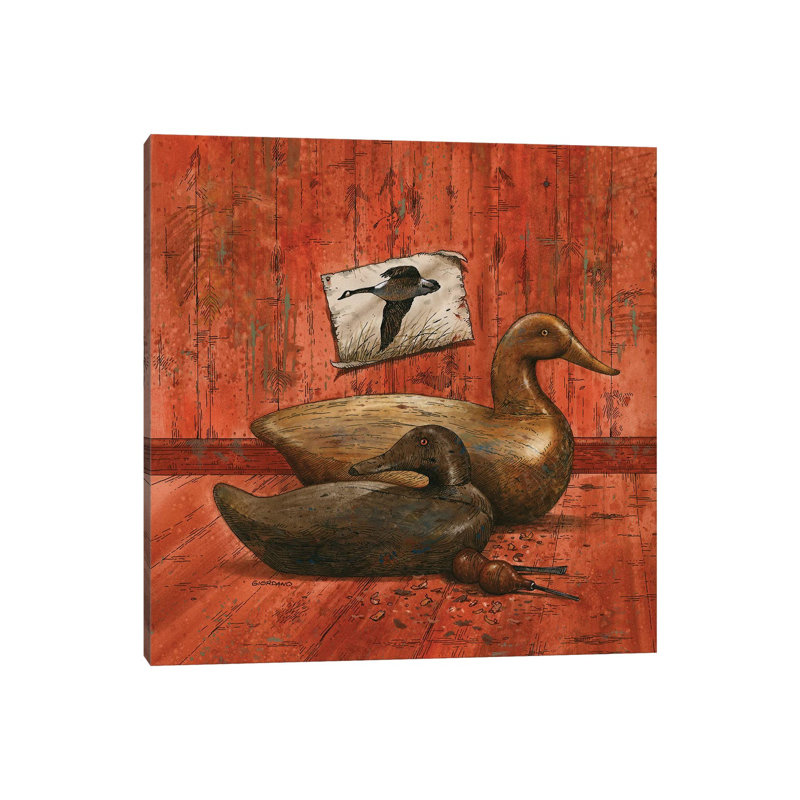 Covey Of Decoys - Wrapped Canvas Painting, 93.98 cm H x 93.98 cm W x 3.175 cm D