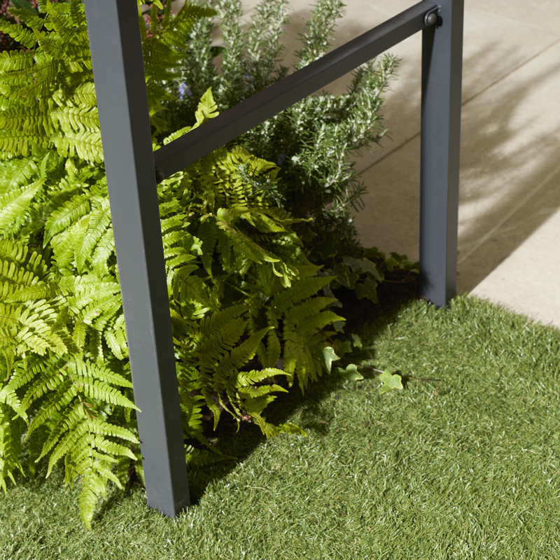 104cm W x 61cm D Metal Arbour in Grey