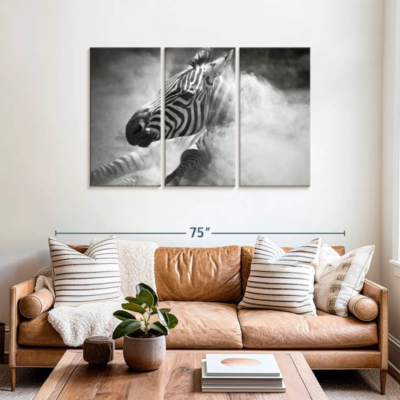 Brampt Dusty Zebra, 36" H x 57" W