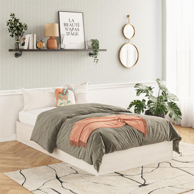 DreamSaver Set Platform Bed Frame + Mattress Included, Twin Size Platform Bed and 6-Inch Mattress Set