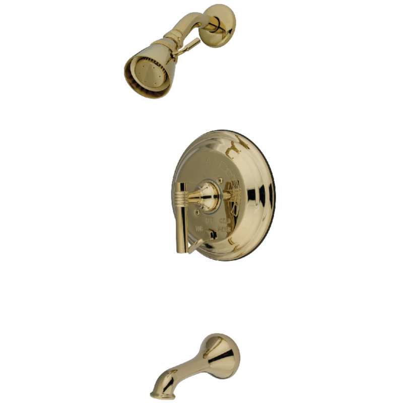 Kingston Brass Restoration Single-Handle Pressure Balanced Tub and Shower Faucet with Diverter Handle