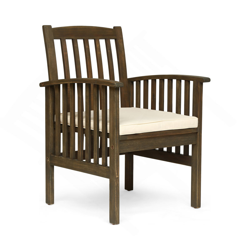 Chaise 2 pièces avec 2 coussins Casa Acacia, Gris, Crème