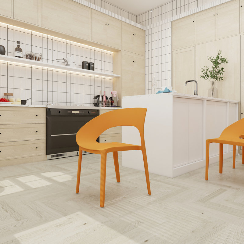 Chaise d'appoint en polypropylène, Orange tropical