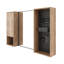 Armoire de salle de bain avec miroir 41,6 po avec combinaison de rangement, armoire murale avec porte à fermeture douce, armoire de rangement avec accessoires - bacs et crochets en plastique givré, contreplaqué