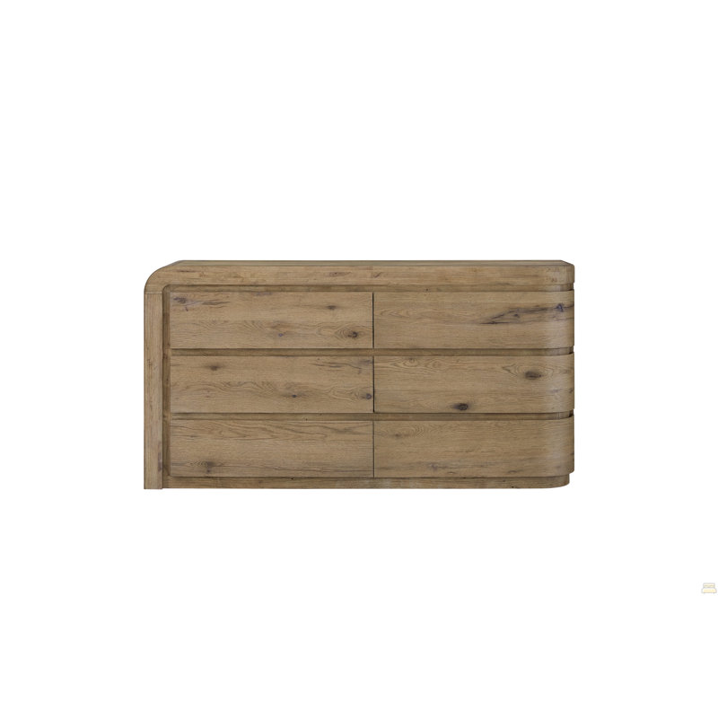Commode courbée en chêne noueux anglais