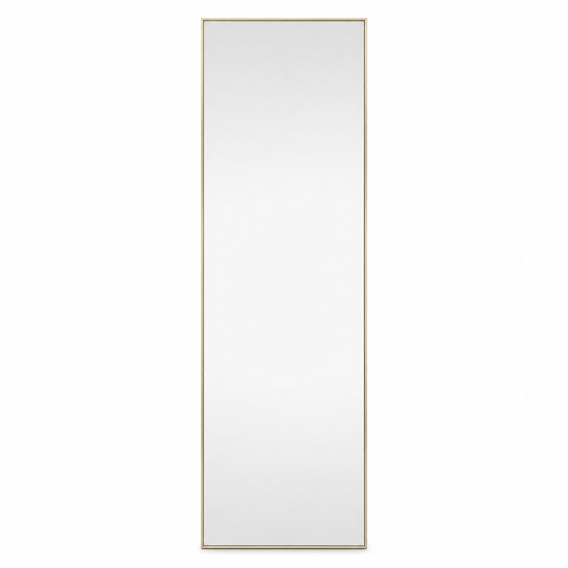 Miroir de plancher pleine longueur en aluminium, Doré