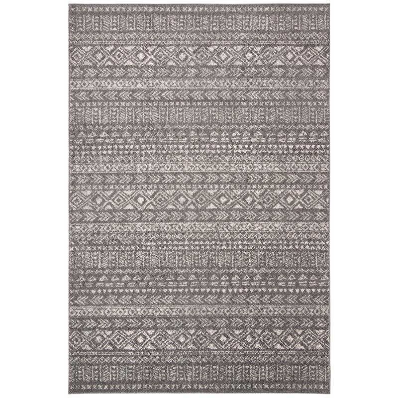 Mangrum Geometric Hand Hooked Area Rug, Rectangle 160 x 229 cm