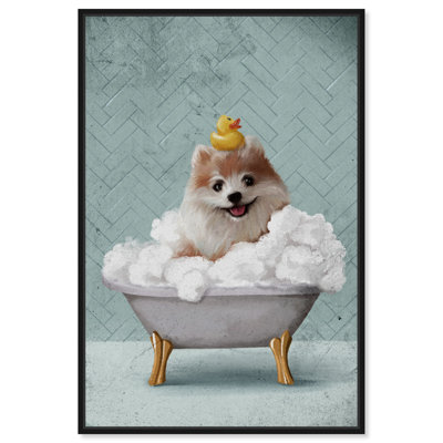 " Bathtime Pupper " Painting Print