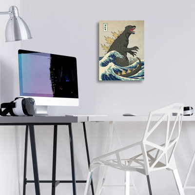 'The Great Monster off Kanagawa' by Michael Buxton, Acrylic Glass Wall Art