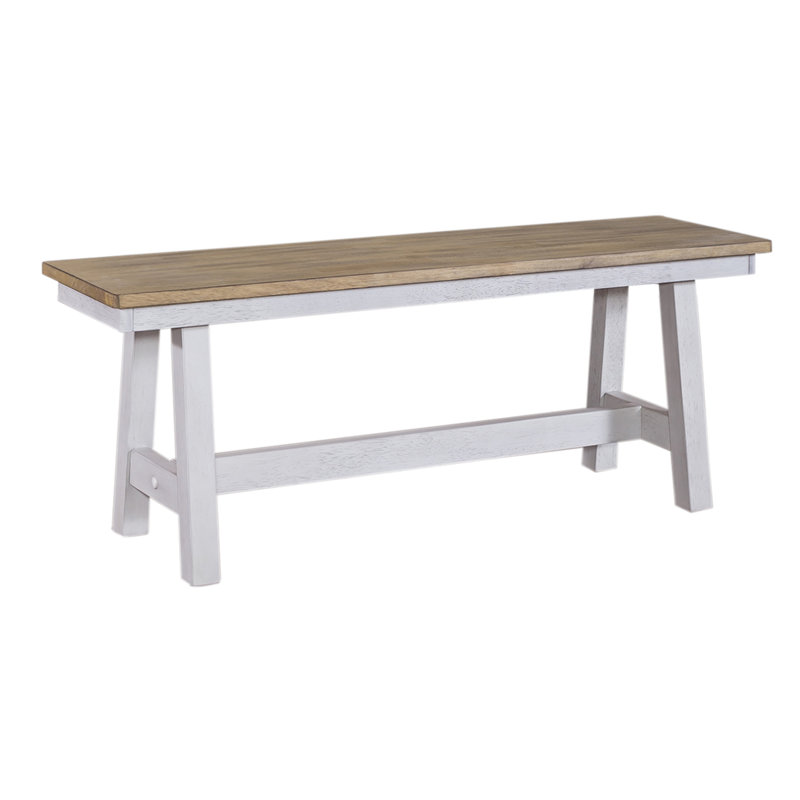 Keswick Backless Bench, Sandstone/White
