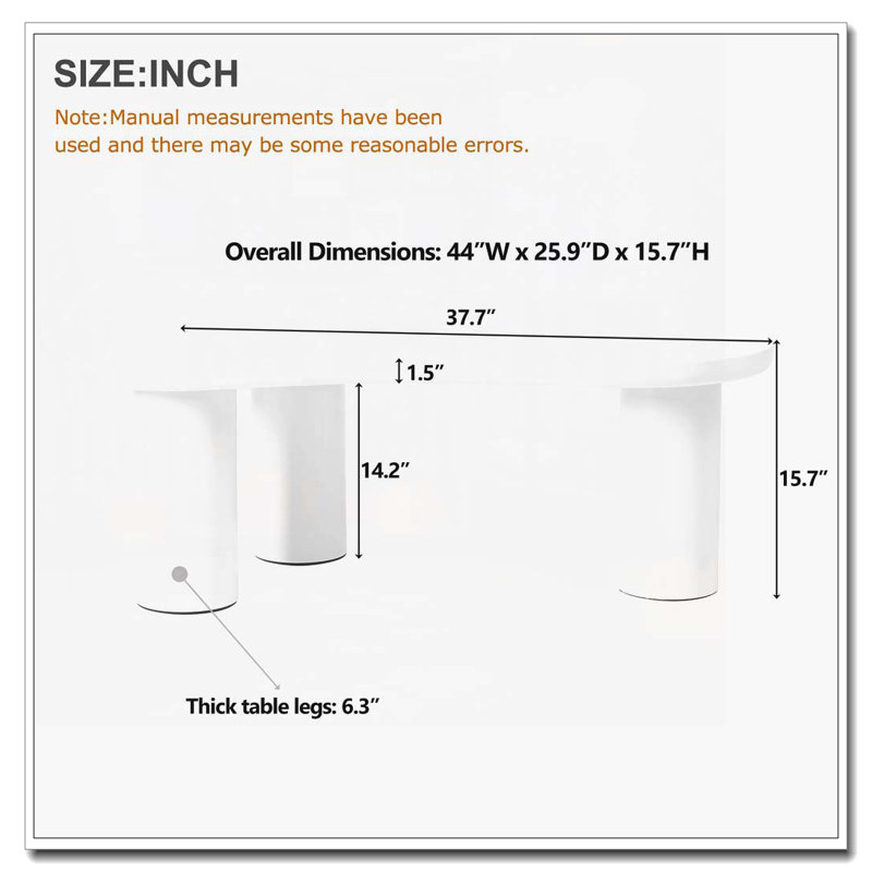 Table basse Cloud, Blanc