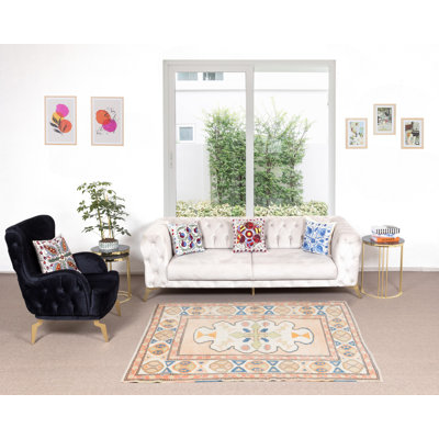 Tapis à motif géométrique turc fait à la main pour le bureau et la maison, 100% laine