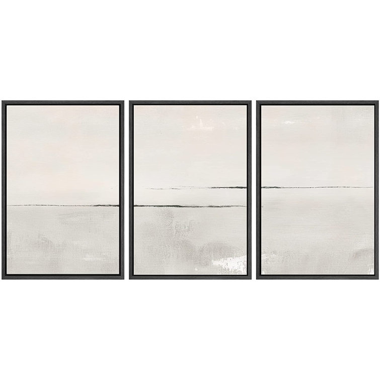 SIGNLEADER Large Abstract Duotone Pastel Minimalist Landscape Wall Art  Framed On Canvas Pieces Print  Reviews Wayfair