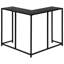 Console de chambre à coucher en noir - Table d'appoint d'angle étroite pour le salon, hall d'entrée avec terrasse en stratifié et chambre de chambre à structure métallique solide, cadre de surface