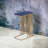 Aviena Blue and Gold Finish Display & Utility functioned Accent Table