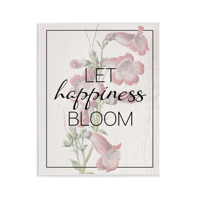 Vintage Let Happiness Bloom Wall Plaque, design by Lil' Rue