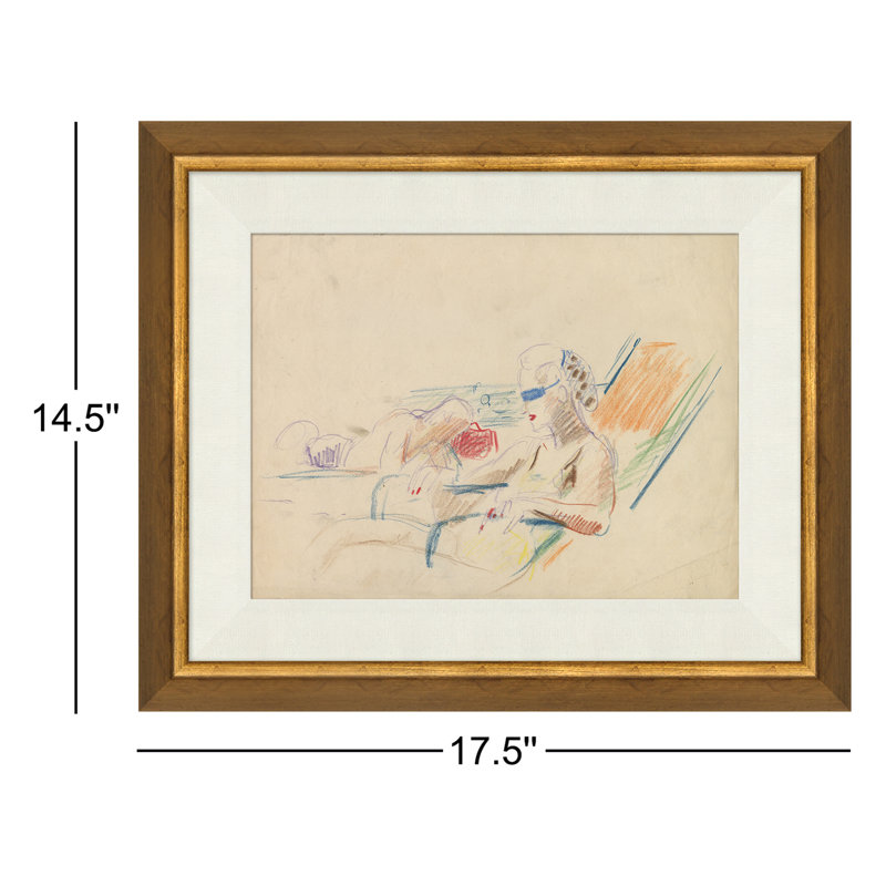 Woman Seated Poolside, South Of France Painting